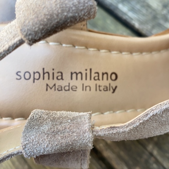 Italian Wedge Heels Peep Toe Suede - Picture 6 of 9